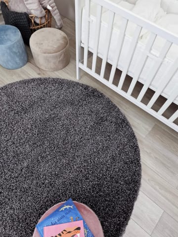 Lounge Ryeteppe Rund 200 cm - Grafitt - Tekstiler & tepper - Teppe & matte - Moderne matte - Ryetepper