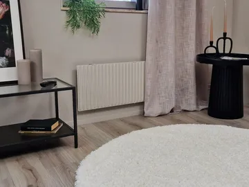 Lounge Ryeteppe Rund 200 cm - Hvit - Tekstiler & tepper - Teppe & matte - Moderne matte - Ryetepper