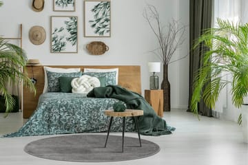 Sheraton Ryematte Rund 120 cm - Grå - Tekstiler & tepper - Teppe & matte - Moderne matte - Ryetepper