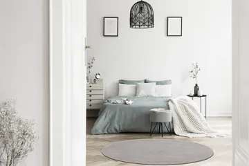 Sheraton Ryematte Rund 120 cm - Sølv - Tekstiler & tepper - Teppe & matte - Moderne matte - Ryetepper