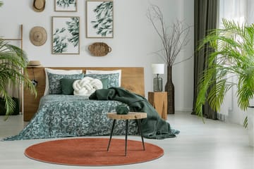Sheraton Ryematte Rund 120 cm - Terracotta - Tekstiler & tepper - Teppe & matte - Moderne matte - Ryetepper