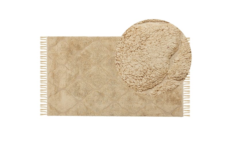 Sanliurfa Ryeteppe 80x150 cm - Beige - Tekstiler & tepper - Teppe & matte - Moderne matte - Ryetepper