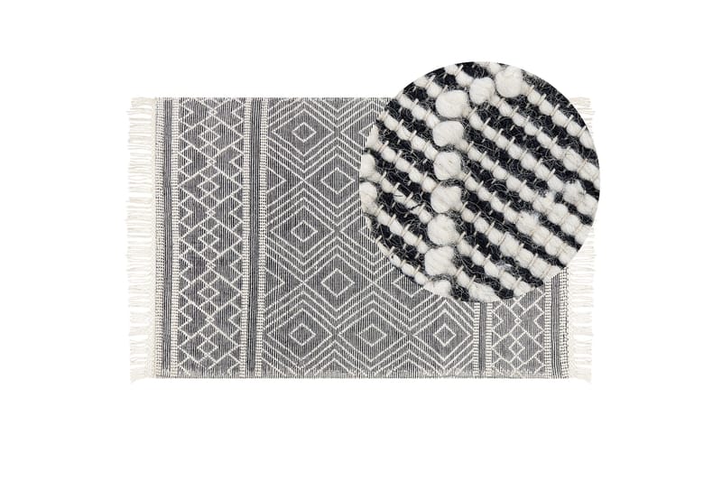 Savuca Ullteppe 160x230 cm - Svart/hvit - Tekstiler & tepper - Teppe & matte - Moderne matte - Ullteppe