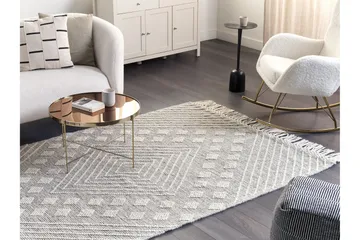 Savur Ullteppe 160x230 cm - Svart/hvit - Tekstiler & tepper - Teppe & matte - Moderne matte - Ullteppe