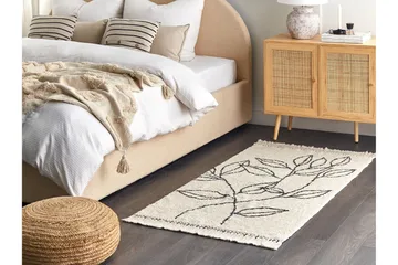 Sazli Bomullsteppe 80x150 cm - Beige - Tekstiler & tepper - Teppe & matte - Moderne matte - Bomullsmatter