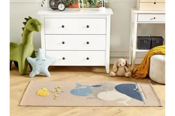 Seai Bomullsteppe 80x150 cm - Beige - Tekstiler & tepper - Teppe & matte - Moderne matte - Bomullsmatter