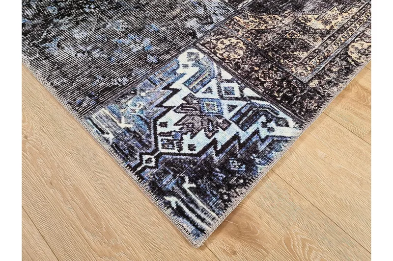 Shiraz Wiltonteppe 80x200 cm Oval - Blå - Tekstiler & tepper - Teppe & matte - Moderne matte - Friezematte