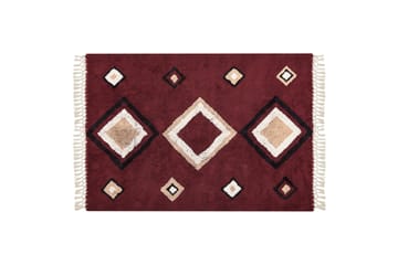 Siirt Bomullsteppe 140x200 cm - Rød - Tekstiler & tepper - Teppe & matte - Moderne matte - Bomullsmatter