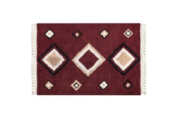 Siirt Bomullsteppe 160x230 cm - Rød - Tekstiler & tepper - Teppe & matte - Moderne matte - Bomullsmatter