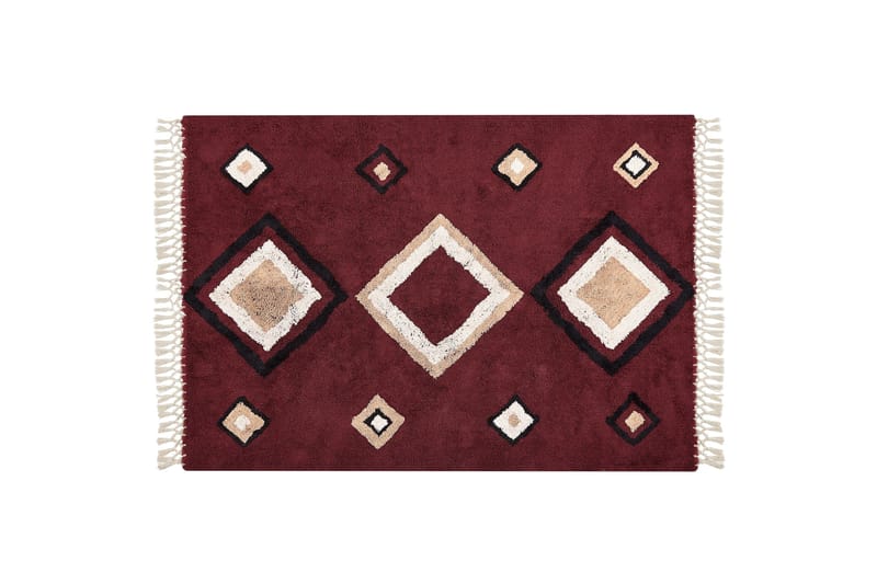 Siirt Bomullsteppe 160x230 cm, Rød