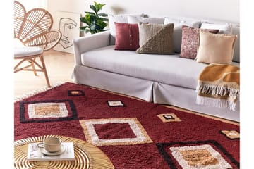 Siirt Bomullsteppe 160x230 cm - Rød - Tekstiler & tepper - Teppe & matte - Moderne matte - Bomullsmatter