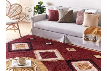 Siirt Bomullsteppe 160x230 cm - Rød - Tekstiler & tepper - Teppe & matte - Moderne matte - Bomullsmatter