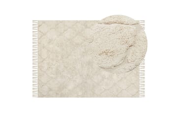Silchar Bomullsteppe 140x200 cm - Beige - Tekstiler & tepper - Teppe & matte - Moderne matte - Bomullsmatter