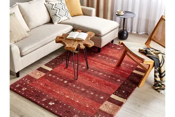 Sinanli Ryeteppe 140x200 cm - Rød - Tekstiler & tepper - Teppe & matte - Moderne matte - Ullteppe