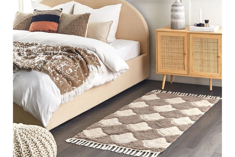 Sinop Bomullsteppe 80x150 cm - Brun - Tekstiler & tepper - Teppe & matte - Moderne matte - Bomullsmatter