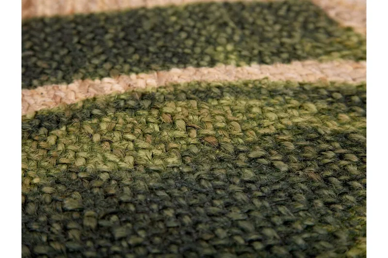 Byner Matte med Monsteramotiv Rund 140 cm - Beige - Tekstiler & tepper - Teppe & matte - Moderne matte - Sisaltepper