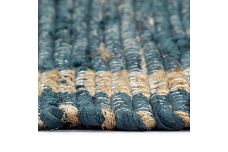 Håndlaget teppe jute blå 80x160 cm - Blå - Jutematter & hampematter - Sisaltepper