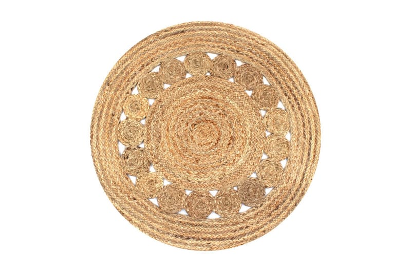 Matte flettet jute 90 cm rund - Sisaltepper - Jutematter & hampematter