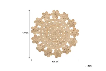 Szypowski Matte Flatvevd Rund 120 cm - Beige - Tekstiler & tepper - Teppe & matte - Moderne matte - Sisaltepper