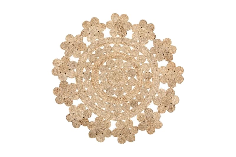 Szypowski Matte Flatvevd Rund 120 cm, Beige