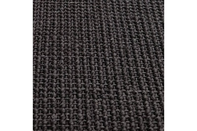 Teppe naturlig sisal 66x200 cm svart - Svart - Jutematter & hampematter - Sisaltepper