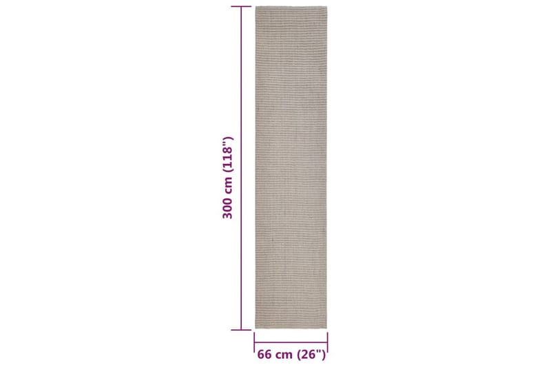 Teppe naturlig sisal 66x300 cm sand - Krem - Jutematter & hampematter - Sisaltepper