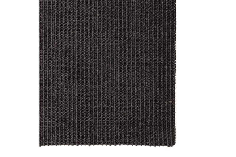 Teppe naturlig sisal 80x200 cm svart - Svart - Jutematter & hampematter - Sisaltepper