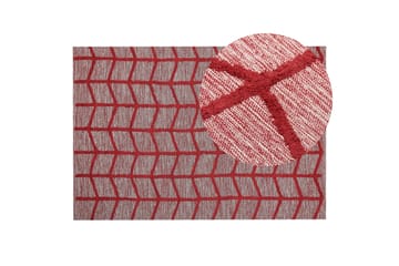 Sivas Bomullsteppe 140x200 cm - Rød - Tekstiler & tepper - Teppe & matte - Moderne matte - Bomullsmatter