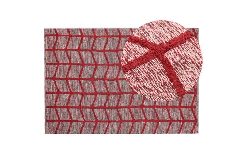 Sivas Bomullsteppe 140x200 cm - Rød - Tekstiler & tepper - Teppe & matte - Moderne matte - Bomullsmatter