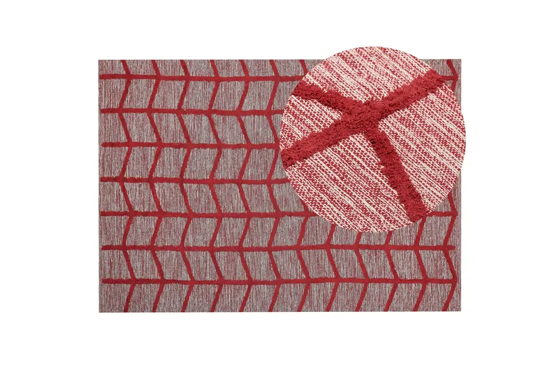 Sivas Bomullsteppe 160x230 cm - Rød - Tekstiler & tepper - Teppe & matte - Moderne matte - Bomullsmatter