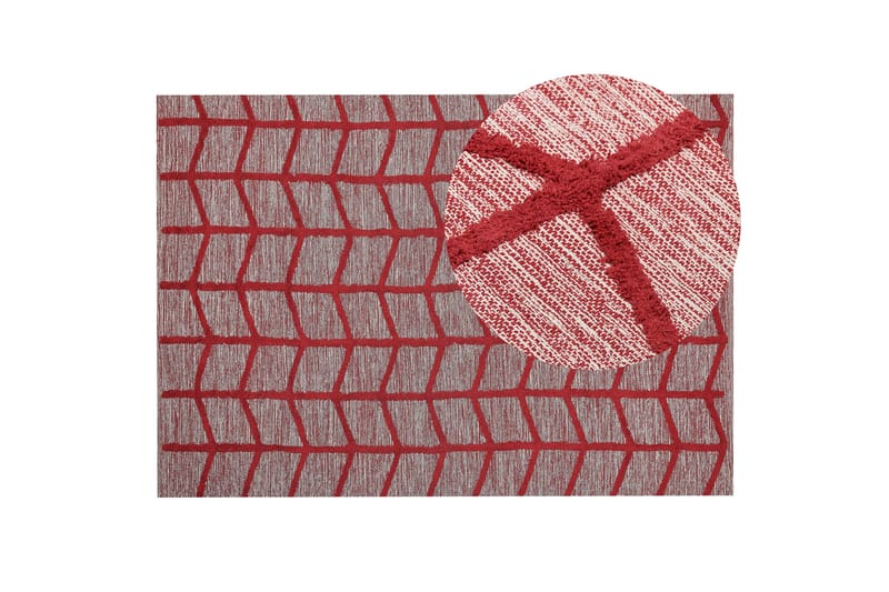 Sivas Bomullsteppe 160x230 cm - Rød - Tekstiler & tepper - Teppe & matte - Moderne matte - Bomullsmatter