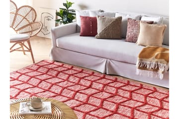 Sivas Bomullsteppe 160x230 cm - Rød - Tekstiler & tepper - Teppe & matte - Moderne matte - Bomullsmatter