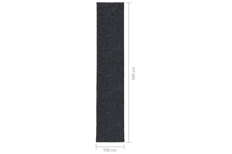 Smussfangende teppeløper antrasitt 100x500 cm - Antrasittgrå - Gangmatter
