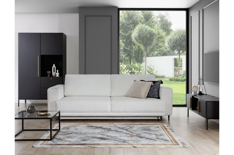 Squitta Ryematte Rektangulær 220x160 cm - Grå - Tekstiler & tepper - Teppe & matte - Moderne matte - Ryetepper