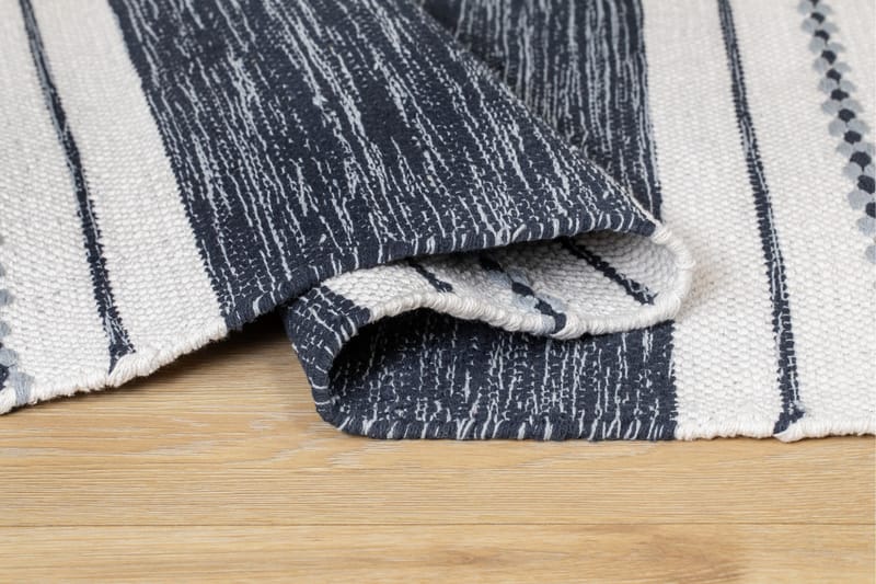 Sund Bomullsteppe 200x300 cm Rektangulær - Blå - Tekstiler & tepper - Teppe & matte - Moderne matte - Bomullsmatter