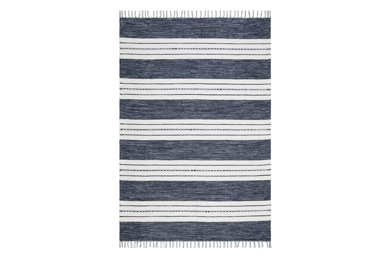Sund Bomullsteppe 200x300 cm Rektangulær - Blå - Tekstiler & tepper - Teppe & matte - Moderne matte - Bomullsmatter