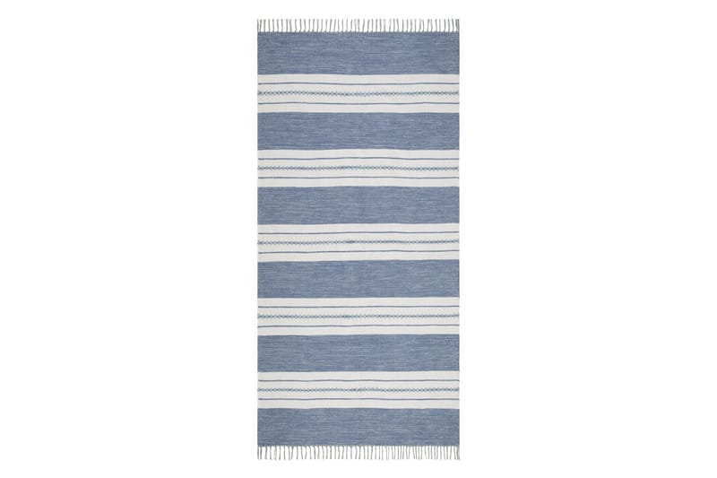 Sund Bomullsteppe 75x150 cm Oval, Blå