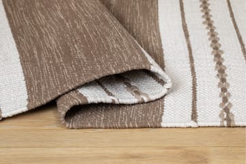 Sund Bomullsteppe 75x150 cm Oval - Mørkbeige - Tekstiler & tepper - Teppe & matte - Moderne matte - Bomullsmatter