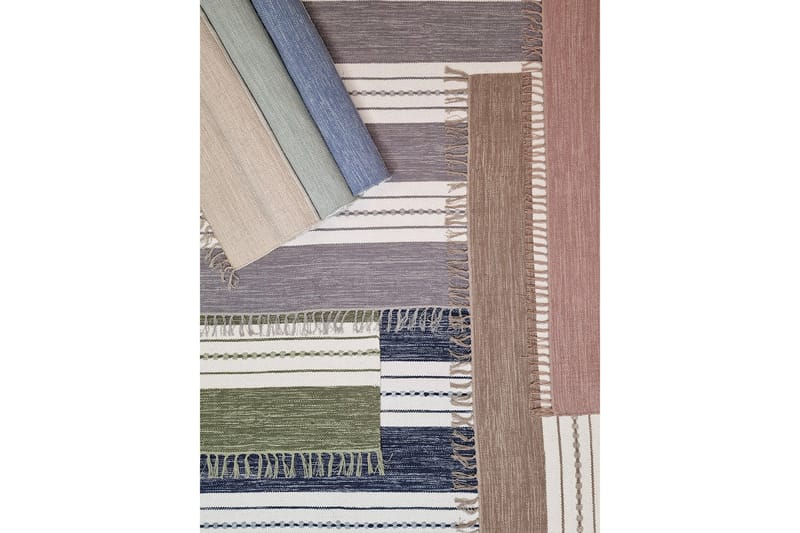 Sund Bomullsteppe 75x220 cm Oval - Mørkbeige - Tekstiler & tepper - Teppe & matte - Moderne matte - Bomullsmatter