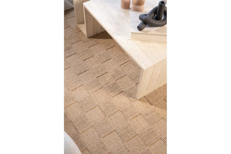 Sydney Ullteppe 200x200 cm - Beige - Tekstiler & tepper - Teppe & matte - Moderne matte - Ullteppe