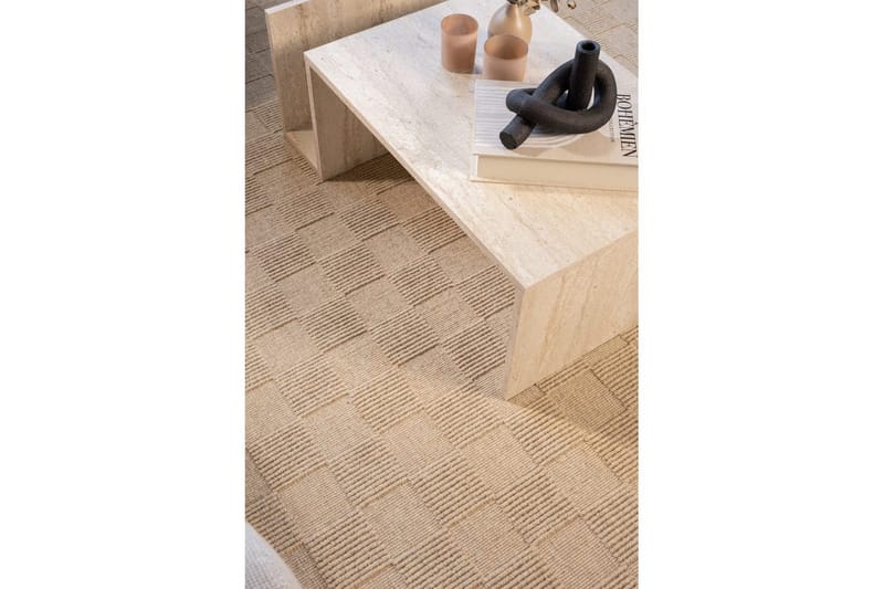 Sydney Ullteppe 200x200 cm - Beige - Tekstiler & tepper - Teppe & matte - Moderne matte - Ullteppe