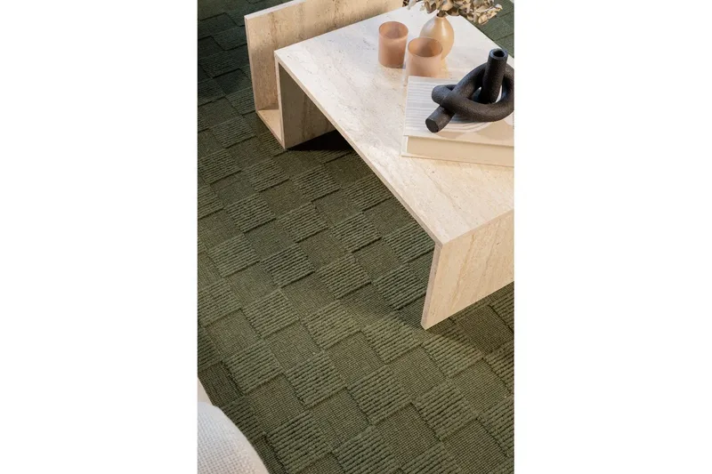 Sydney Ullteppe 200x200 cm - Grønn - Tekstiler & tepper - Teppe & matte - Moderne matte - Ullteppe