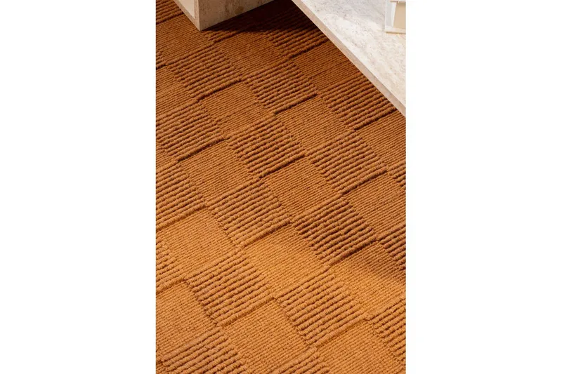 Sydney Ullteppe 200x200 cm - Oransje - Tekstiler & tepper - Teppe & matte - Moderne matte - Ullteppe