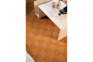 Sydney Ullteppe 200x200 cm - Oransje - Tekstiler & tepper - Teppe & matte - Moderne matte - Ullteppe