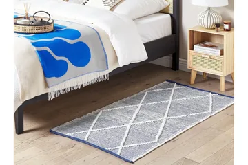 Synopa Ryeteppe 80x150 cm - Svart/hvit - Tekstiler & tepper - Teppe & matte - Moderne matte - Bomullsmatter