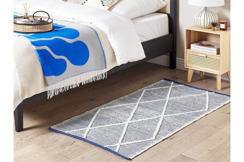 Synopa Ryeteppe 80x150 cm - Svart/hvit - Tekstiler & tepper - Teppe & matte - Moderne matte - Bomullsmatter