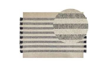 Tacettin Ullteppe 140x200 cm - Svart/hvit - Tekstiler & tepper - Teppe & matte - Moderne matte - Ullteppe