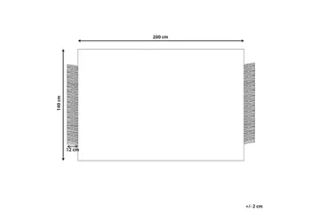 Tacettin Ullteppe 140x200 cm - Svart/hvit - Tekstiler & tepper - Teppe & matte - Moderne matte - Ullteppe