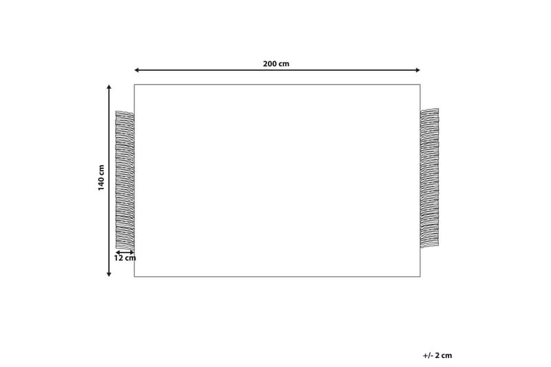 Tacettin Ullteppe 140x200 cm - Svart/hvit - Tekstiler & tepper - Teppe & matte - Moderne matte - Ullteppe
