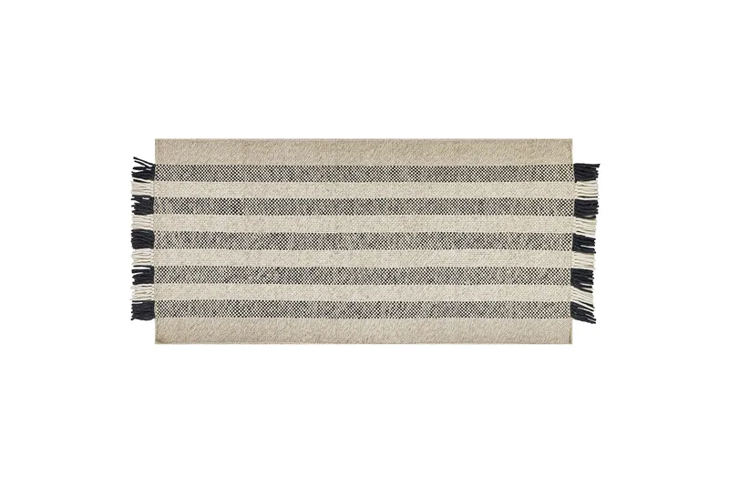Tacettin Ullteppe 80x150 cm - Svart/hvit - Tekstiler & tepper - Teppe & matte - Moderne matte - Ullteppe